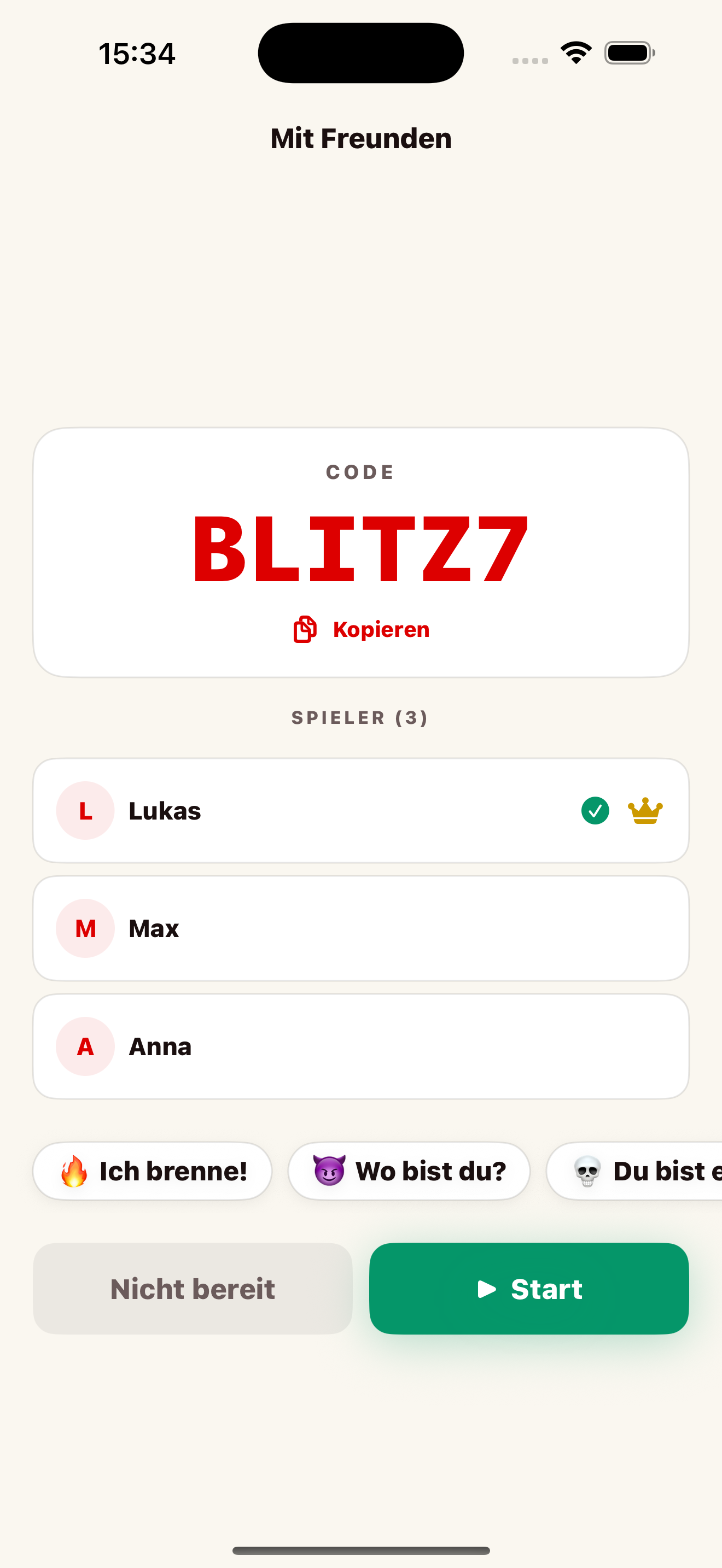 Stadt Land Fluss Multiplayer-Lobby